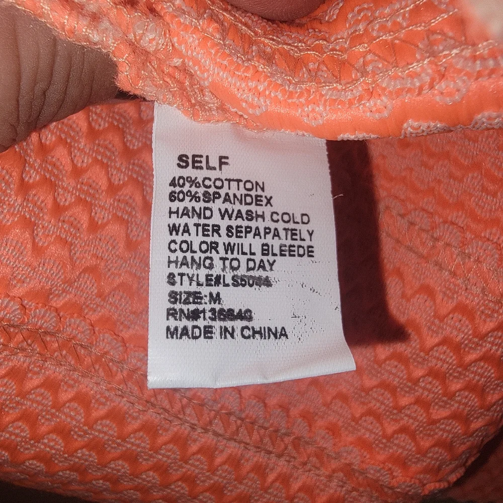 Misses sz M Blue Tique Neon Orange Rik Rak design Mini skirt - Picture 7 of 9